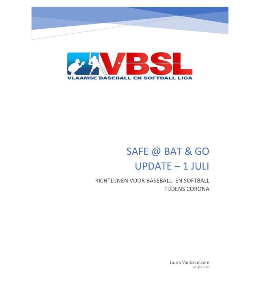 Safe@Bat protocol update 1 juli